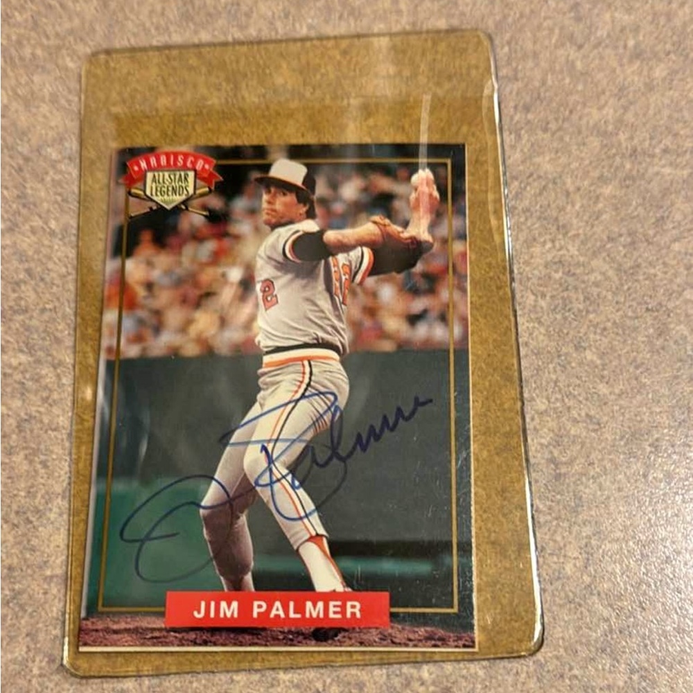 Jim Palmer Autographed Nabisco promo card - COA